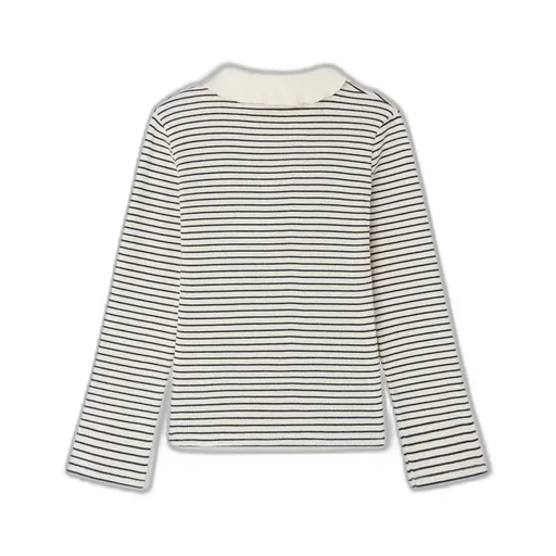 Logo Patch Striped Polo Shirt