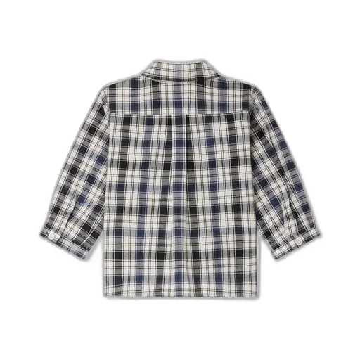 Long-Sleeved Checked Shirt