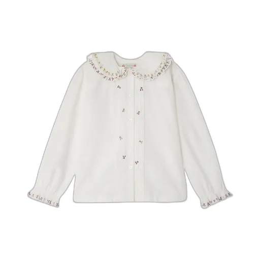 Janeke Ruffled Embroidered Collar Blouse