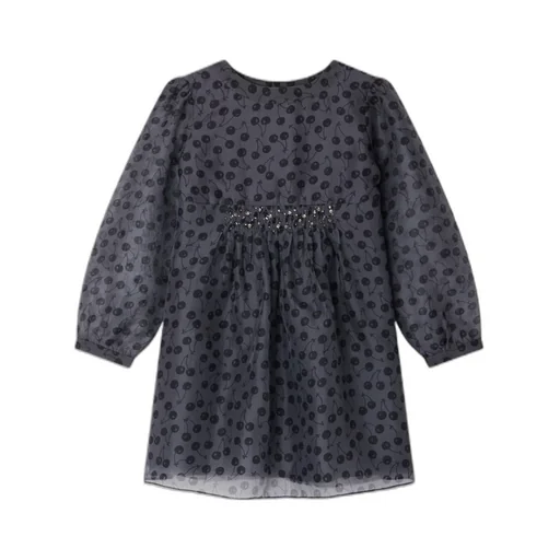 Junia Cherry Print Pleated Dress