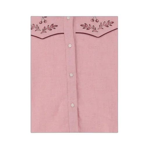 Jiggle Yoke Embroidered Blouse