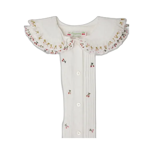 Janeke Ruffled Embroidered Collar Blouse