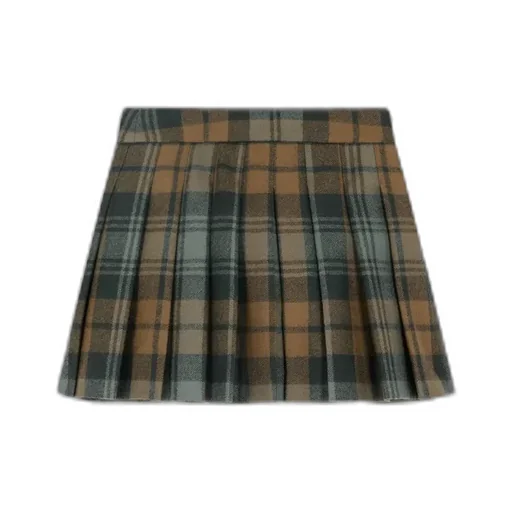Talissa Checked Pleated Kilt Skirt