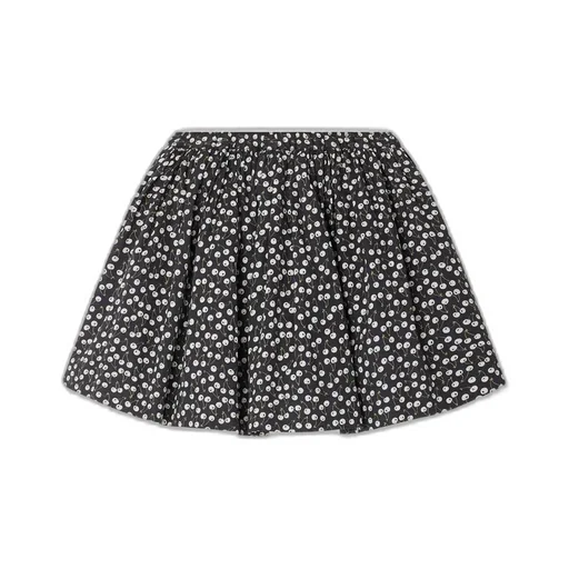 Cherry-Printed Pleated Skirt