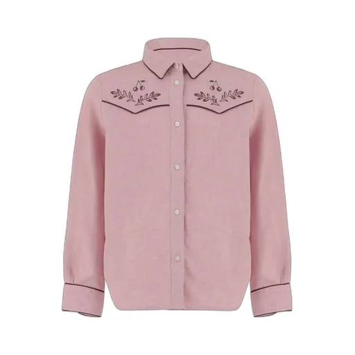 Jiggle Yoke Embroidered Blouse