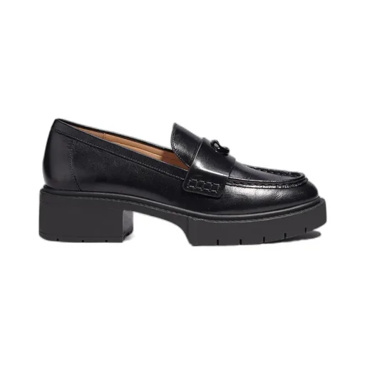 Leah Chunky Sole Leather Loafers