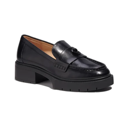 Leah Chunky Sole Leather Loafers