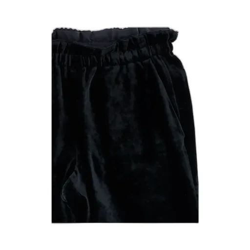 Elastic-Waist Velvet Trousers