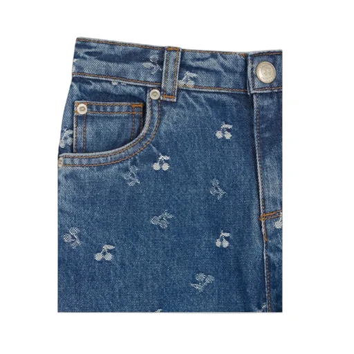 Denim Trousers With Belt Loops