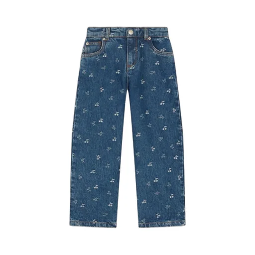 Denim Trousers With Belt Loops