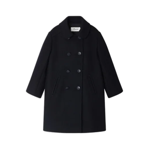 Double-Breasted Button-Detail Coat