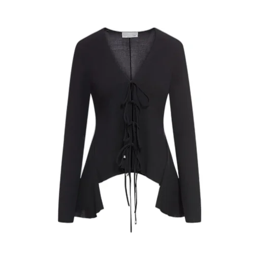 V-Neck Long-Sleeved Shirt
