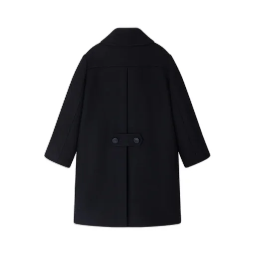 Double-Breasted Button-Detail Coat
