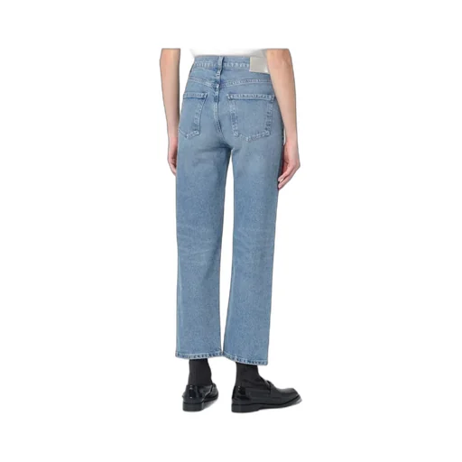 Logo Patch Straight Leg Jeans