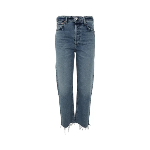 Middle Waist Logo Jeans