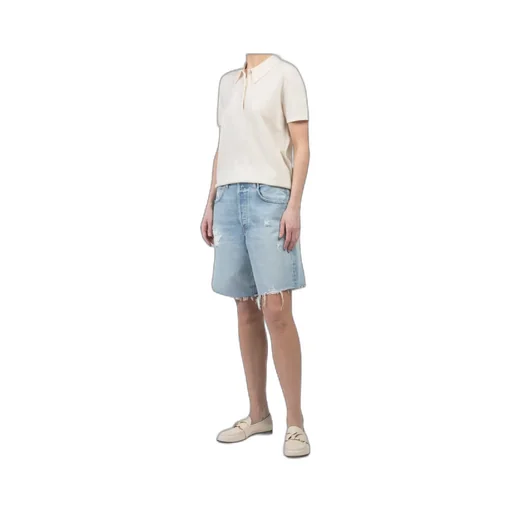 Distressed Denim Shorts