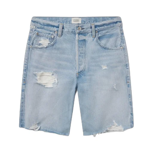 Distressed Denim Shorts