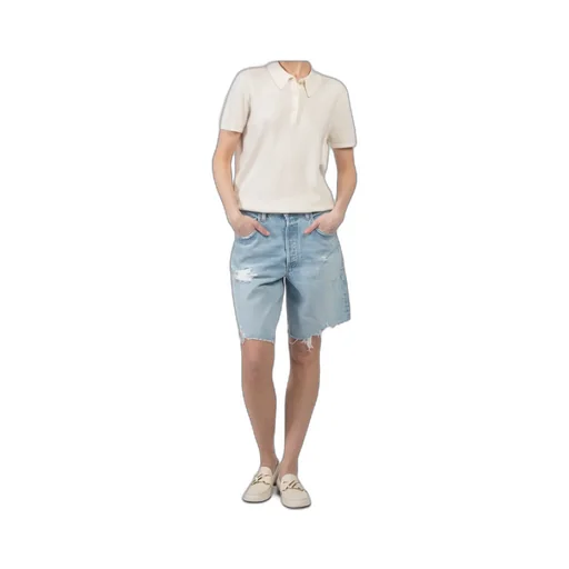 Distressed Denim Shorts