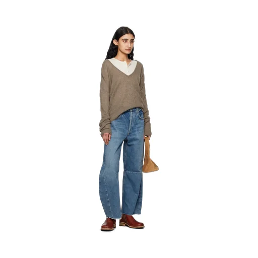 Horseshoe Wide Cotton Jeans