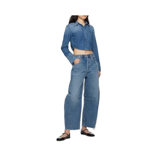 Horseshoe Wide Cotton Jeans
