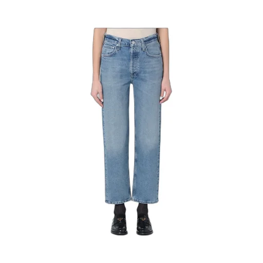 Logo Patch Straight Leg Jeans