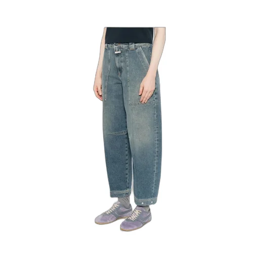 Rhannon Utility-Pocket Barrel Jeans