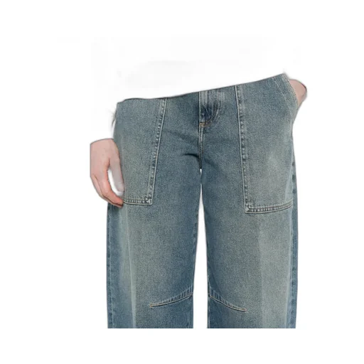 Rhannon Utility-Pocket Barrel Jeans
