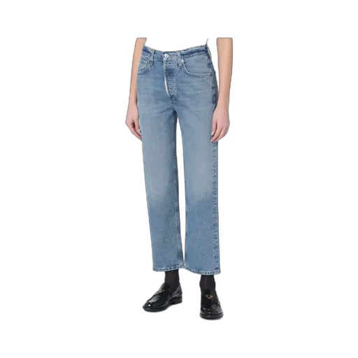 Logo Patch Straight Leg Jeans