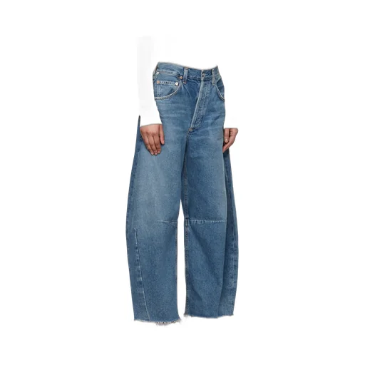 Horseshoe Wide Cotton Jeans