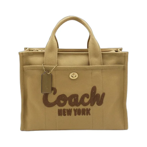 Logo Flocked Zip-Up Tote Bag