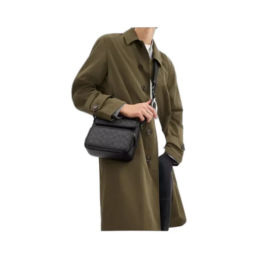 Sullivan's Signature Canvas Clamshell Crossbody Bag
