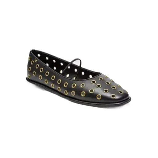 Eyelet-Detailing Ballerina Shoes