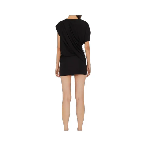 Draped Resin-Embellished Mini Dress