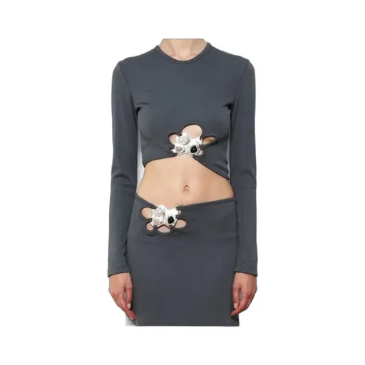 Long Sleeve Cutout Top