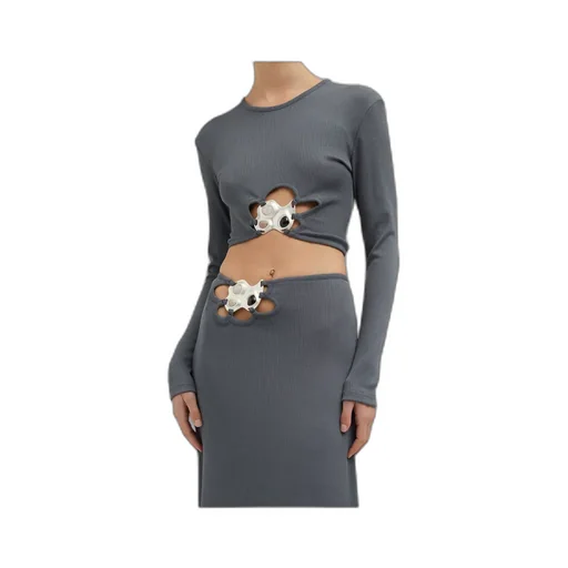 Long Sleeve Cutout Top