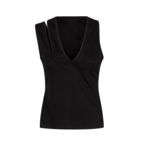 One-Shoulder Ribbed Top