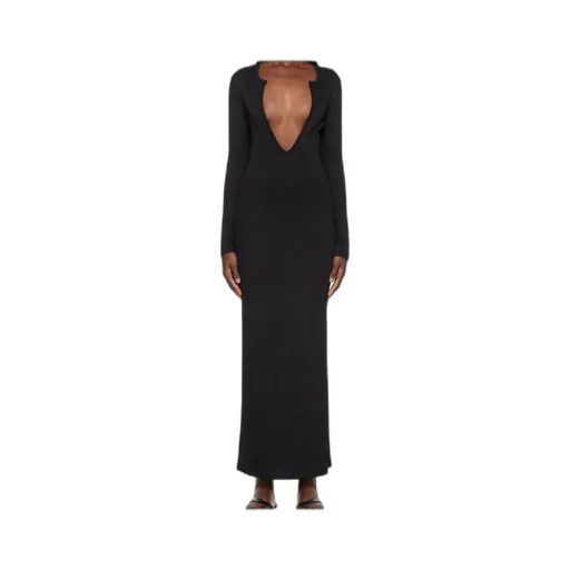 Concave Long-Sleeve Maxi Dress