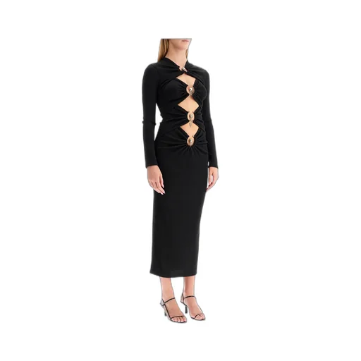 Orbit Cut-Out Detailed Midi Dress