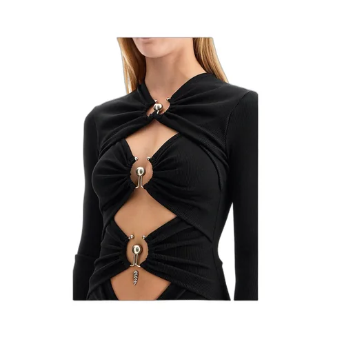 Orbit Cut-Out Detailed Midi Dress