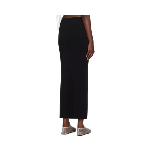 Asymmetric-Waist Midi Skirt