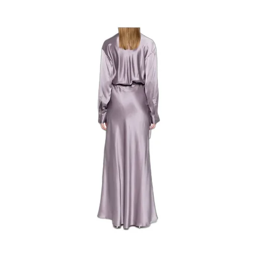 Cross-Cut Silk Maxi Dress