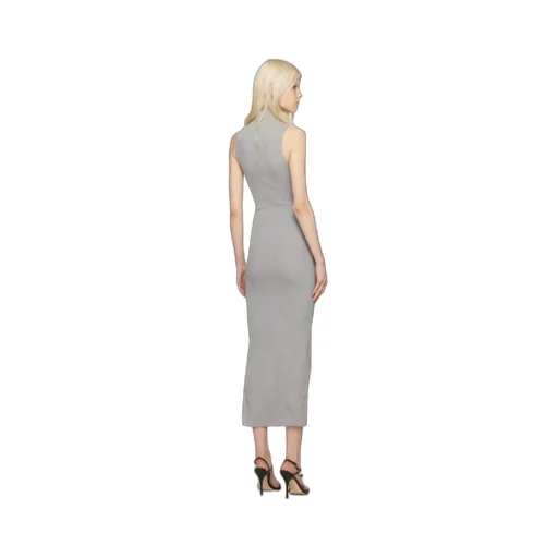 Callisto Marle Column Twist-Detail Side-Split Midi Dress