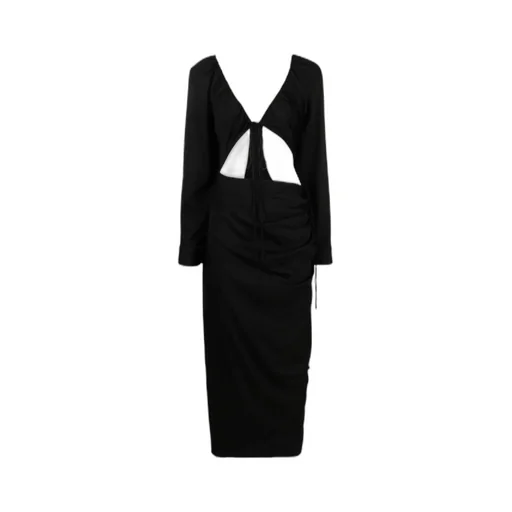 Cut-Out Long-Sleeved Dress