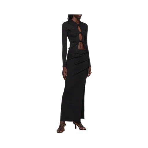 Cut-Out Ribbed Skirt