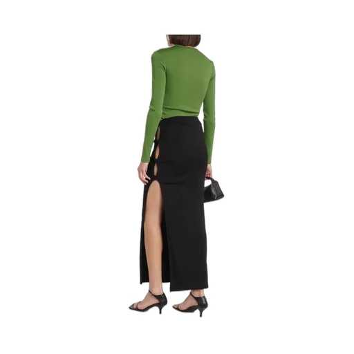 Cut-Out Ribbed Skirt