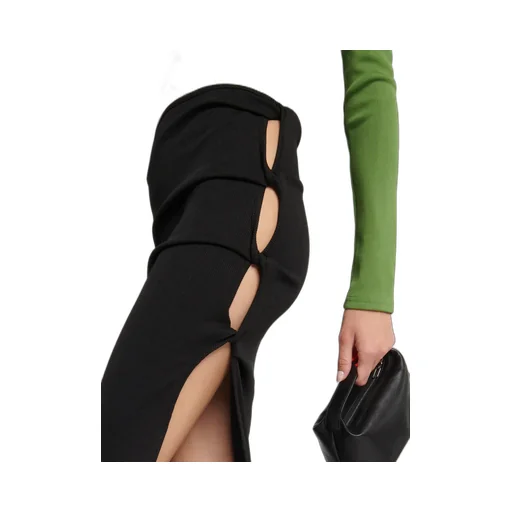 Cut-Out Ribbed Skirt
