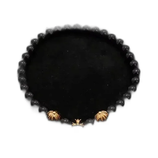 Cross Obsidian Bracelet