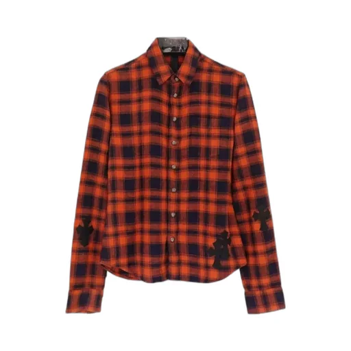 Long-Sleeved Plaid Shirt