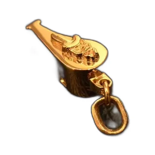 Small Gold Sword Whistle Pendant