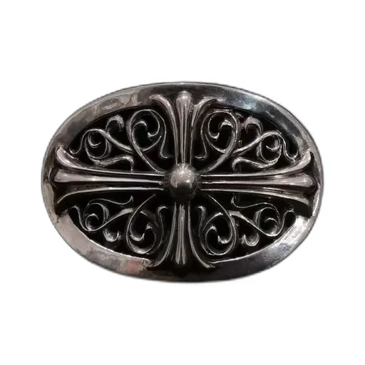 Cross-Carved Belt Buckle